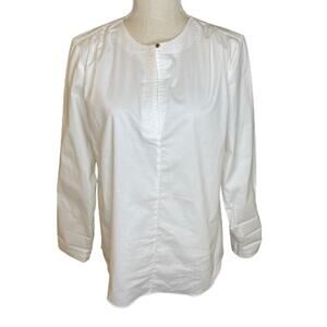 Ellen Tracy Women's White Tunic Painters Top, M